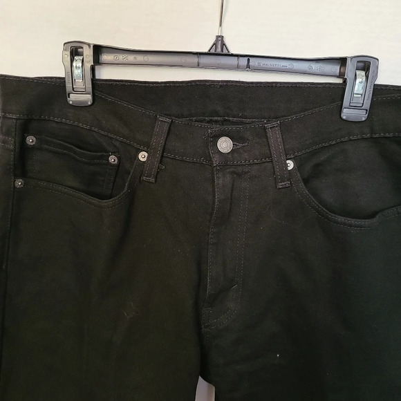 Levi's 514 Straight Black Jeans Men's Size W34 L32 - Picture 3 of 11